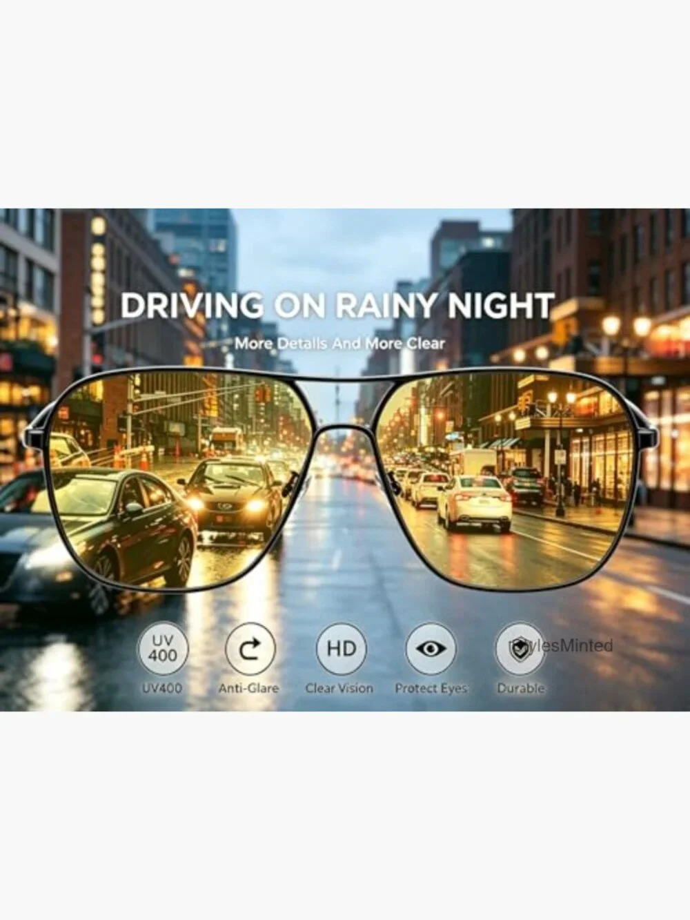 Polarized Aviator Sunglasses UV400 Protection Alloy Frame Unisex